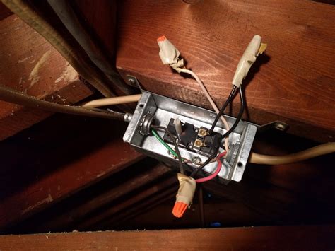 how to change a electrical box from the attic|attic ceiling fan box wiring.